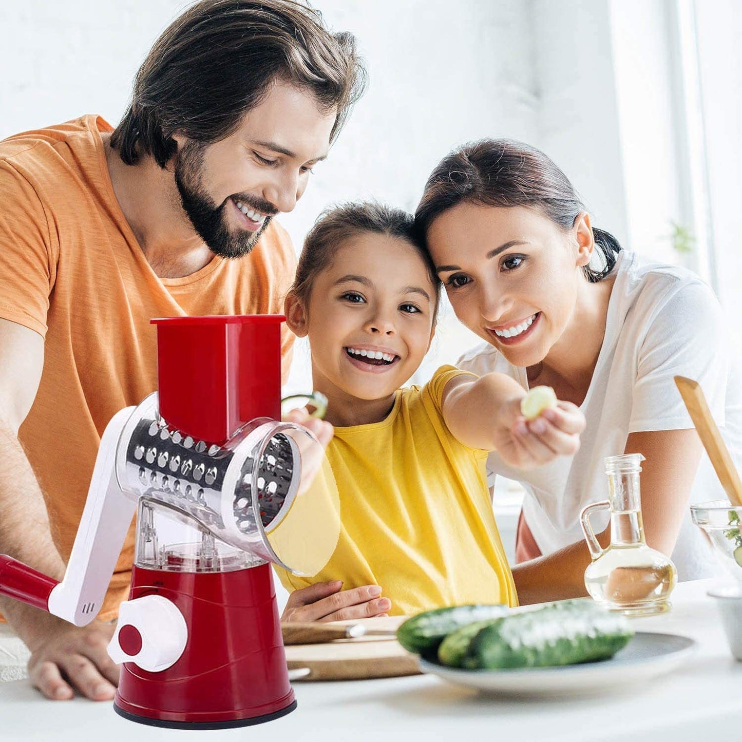 Manual Vegetable Cutter & Slicer With 3 replaceable blade