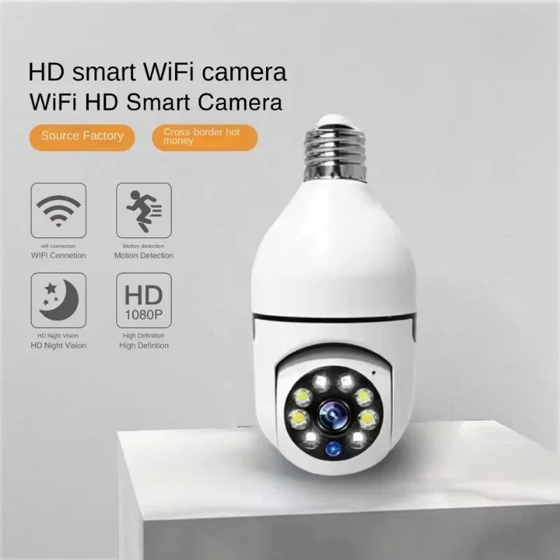 HD E27 2.4GHz V380 WiFi 1080P Night Vision Wireless 360 Degree CCTV Security Light 360 Panoramic Bulb Camera